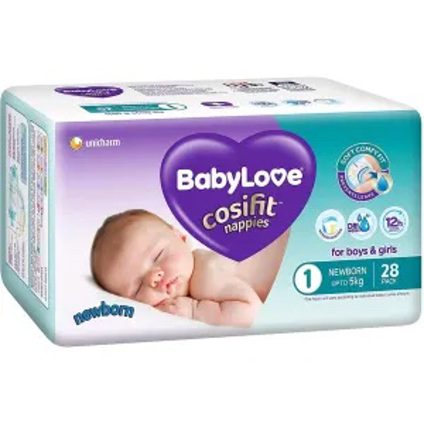 BabyLove Cosifit Newborn Nappies 28 Pack